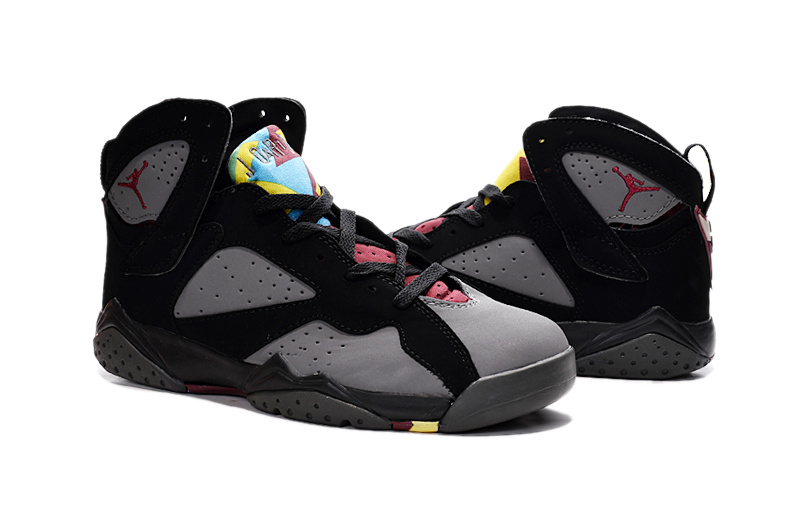 2015 New Air Jordan 7 Shoes Grey Black Red