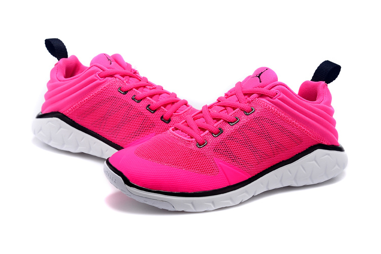 2015 Women Air Jordan Running Shoes Pink Black White - Click Image to Close