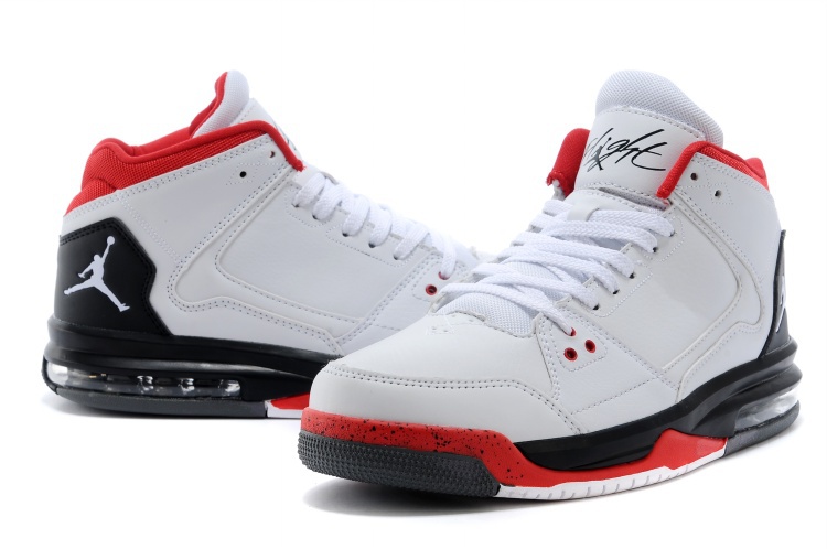Nike Jordan Flight Origin White Black Red Basketball Shoes