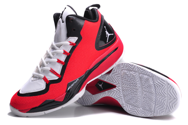 Nike Jordan Super Fly 2 PO Red Black White Basketball Shoes - Click Image to Close