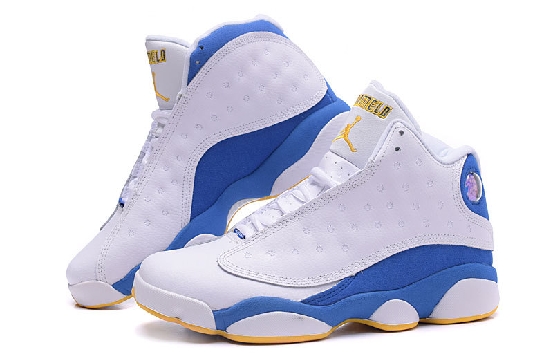 Nugget Air Jordan 13 Anthony Shoes White Blue Yellow