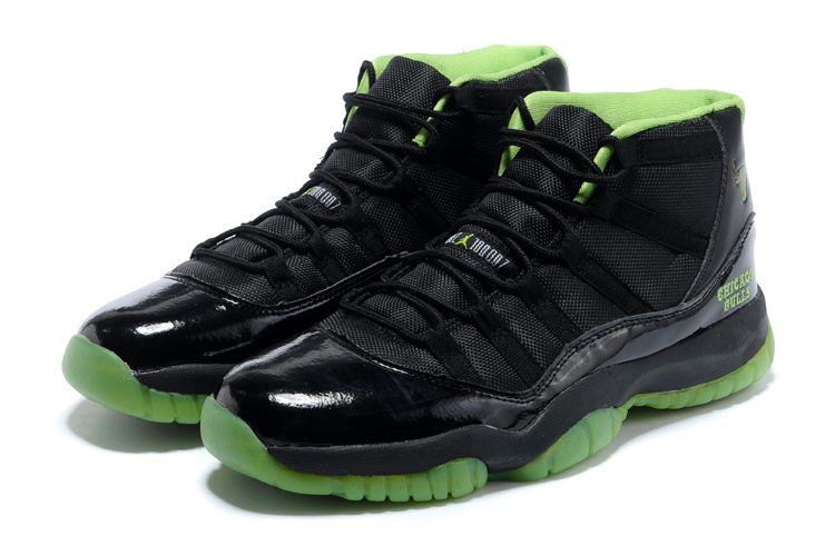 Original Air Jordan 11 Black Green Shoes