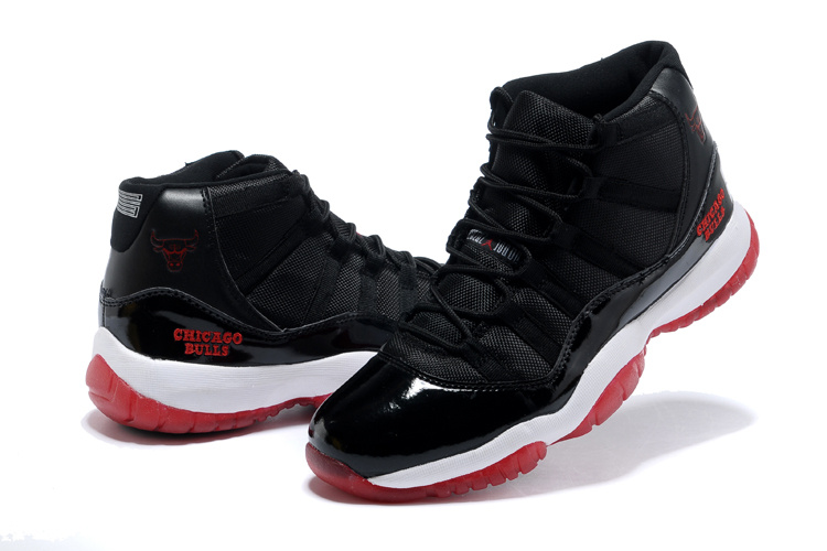Original Air Jordan 11 Black White Red Shoes - Click Image to Close