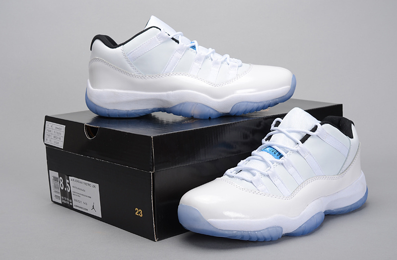 2015 Jordan 11 Low 2015 Legend White Blue Shoes