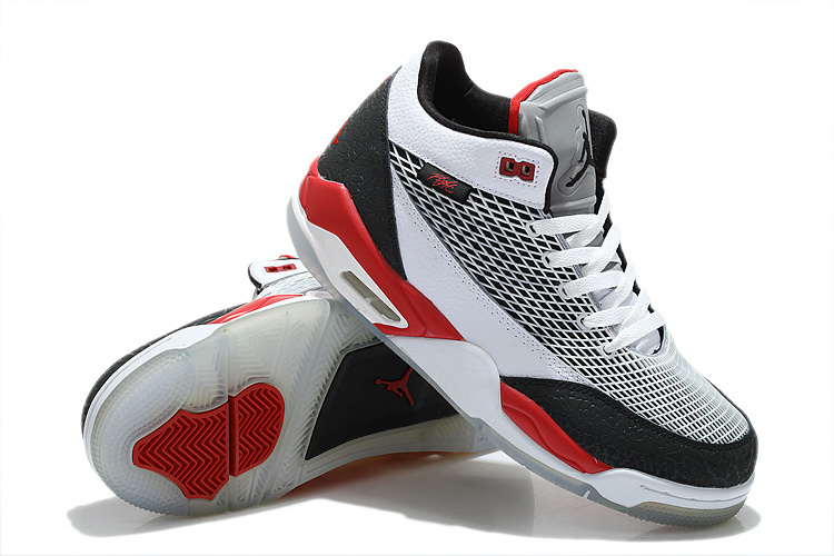 Air Jordan Flight Club 80S White Grey Black Red Shoes