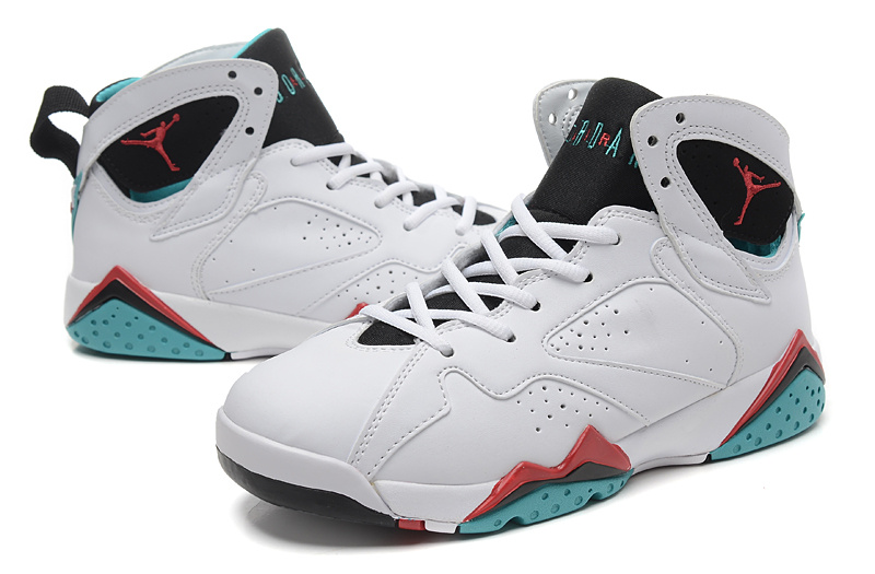 Womens Jordan 7 White Black Red Green