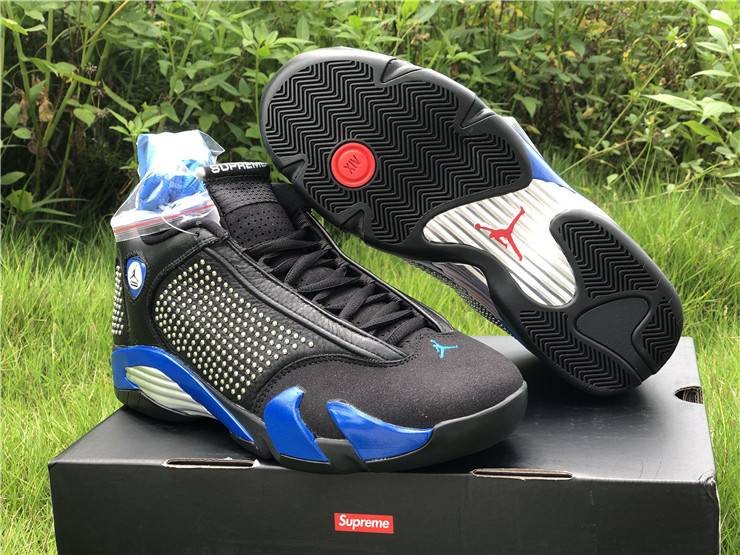 New Air jordan 14 black royal shoes