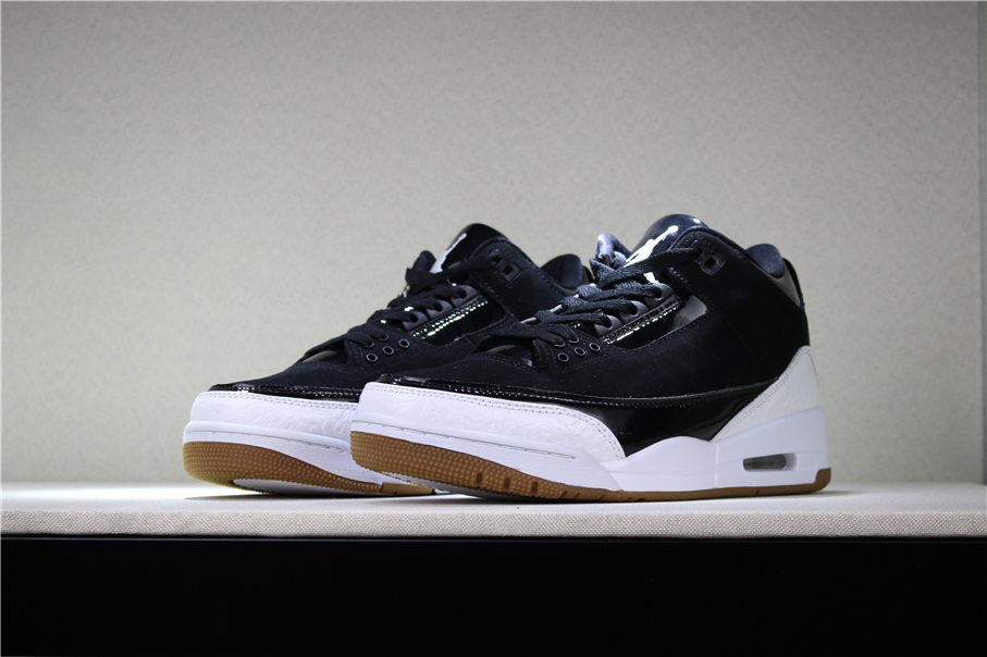 air jordan 3 black white gum - Click Image to Close