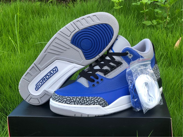 New Air jordan 3 iii varsity royal blue cement shoes - Click Image to Close