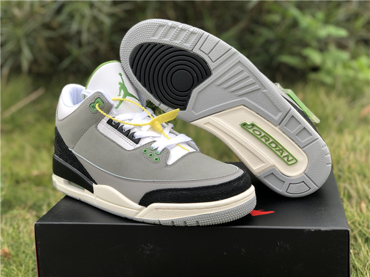 New Air jordan 3 tinker chlorophyll basketball shoes