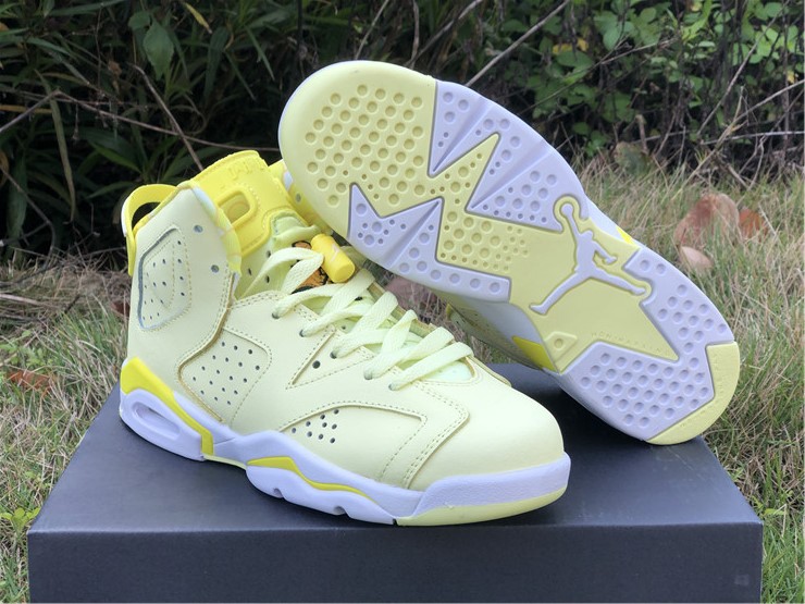 New Air jordan 6 gs floral citron tint dynamic yellow shoes - Click Image to Close