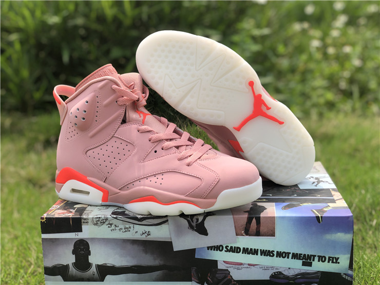 New Air jordan 6 millennial pink rust pink bright crimson shoes