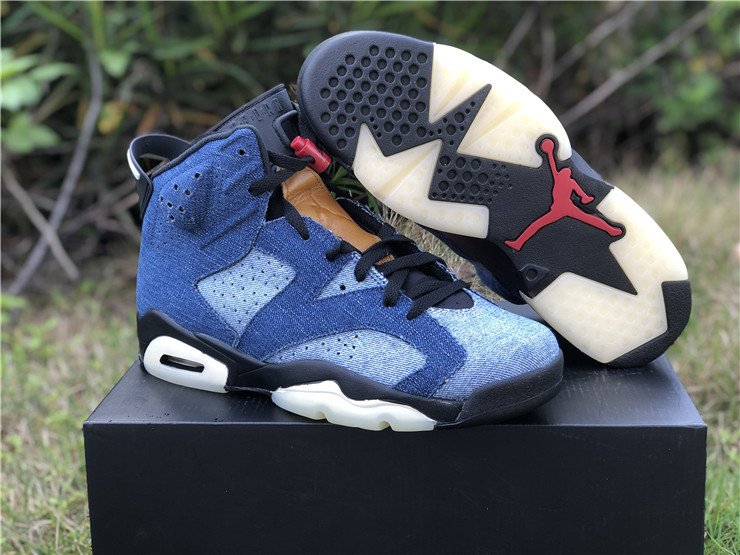 New Air jordan 6 washed denim shoes - Click Image to Close