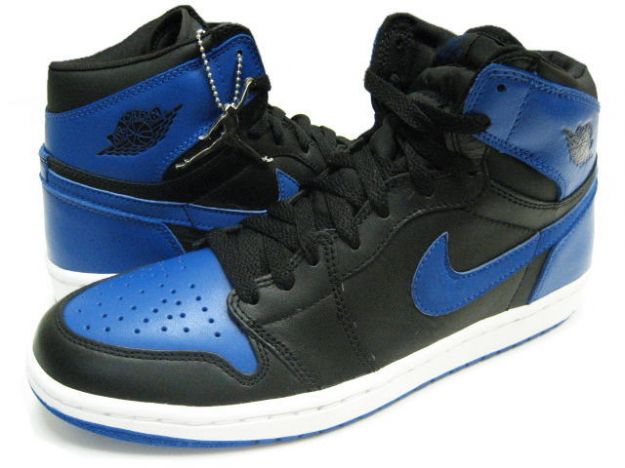 Claasic Air Jordan 1 Black Royal Blue White Shoes - Click Image to Close