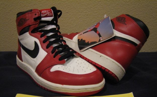 Claasic Air Jordan 1 Original 1985 White Black Red White Shoes - Click Image to Close