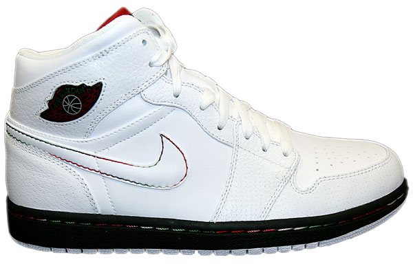 Authentic Air Jordan 1 Retro White Black Classic Green Varsity Red Shoes