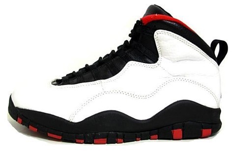 classic air jordan 10 original chicago bulls white black true red shoes