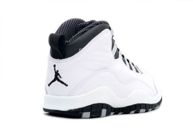 classic air jordan 10 original steels white black light steel grey shoes - Click Image to Close