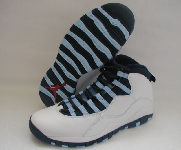 air jordan 10 retro ice blue white obsidian ice blue varsity red shoes - Click Image to Close