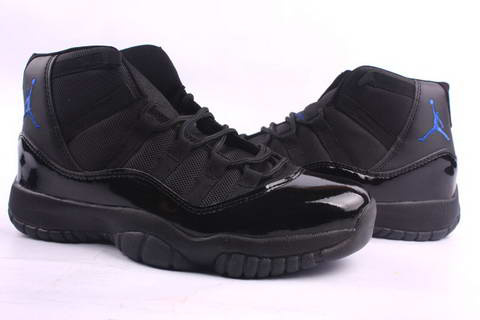 real air jordan 11 retro all black shoes - Click Image to Close