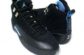 classic air jordan 12 black white university blue shoes - Click Image to Close