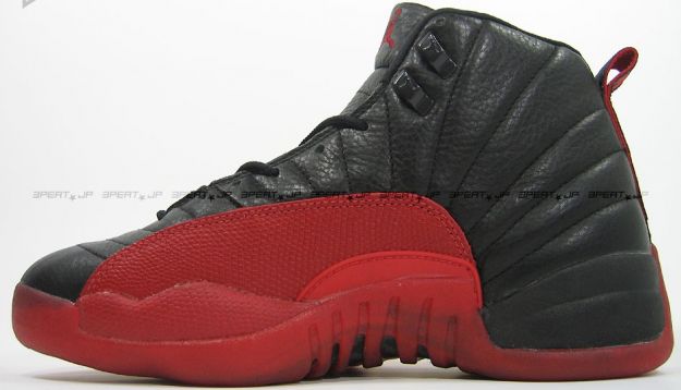 classic air jordan 12 original playoffs black varsity red shoes