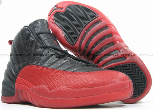 classic air jordan 12 original playoffs black varsity red shoes - Click Image to Close