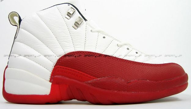 classic air jordan 12 original white varsity red shoes - Click Image to Close