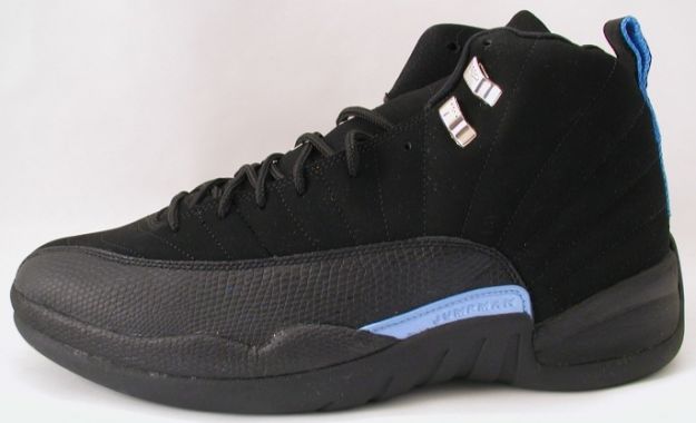 popular air jordan 12 retro nubucks unc black university blue shoes