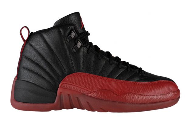 authentic classic air jordan 12 retro playoffs black varsity red shoes - Click Image to Close