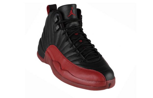 authentic classic air jordan 12 retro playoffs black varsity red shoes