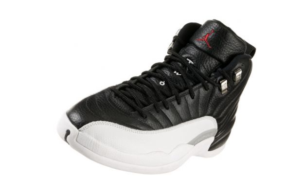 popular air jordan 12 retro playoffs black white shoes