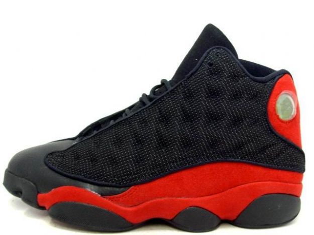 classic air jordan 13 original black varsity red shoes