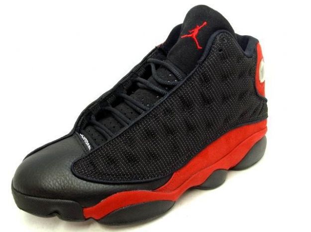 classic air jordan 13 original black varsity red shoes