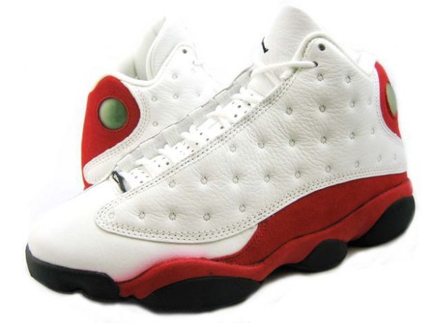 classic air jordan 13 original white black true red pearl shoes - Click Image to Close