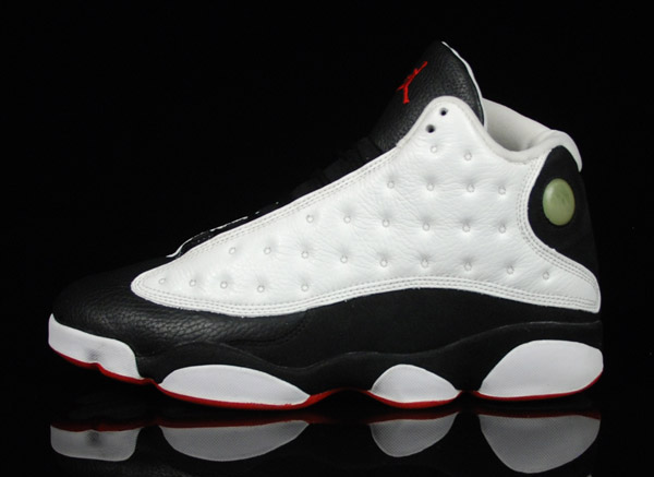 classic air jordan 13 original white true red black shoes