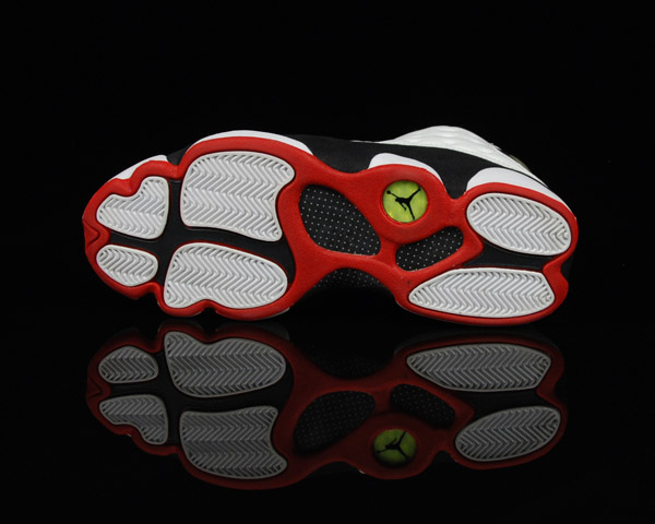 classic air jordan 13 original white true red black shoes