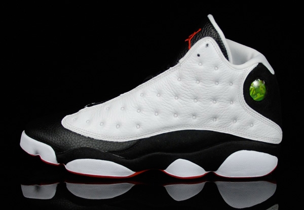 popular air jordan 13 retro white black true red