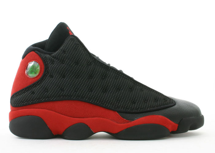 authentic air jordan 13 retro blacktrue red shoes