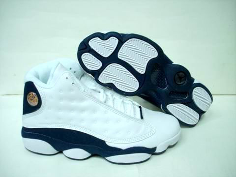 authentic air jordan 13 retro white blue shoes