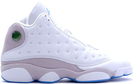 authentic air jordan 13 retro white grey university blue shoes - Click Image to Close