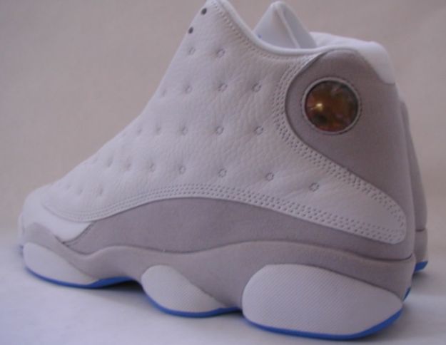 authentic air jordan 13 retro white grey university blue shoes - Click Image to Close