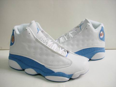 authentic air jordan 13 retro white light blue shoes - Click Image to Close