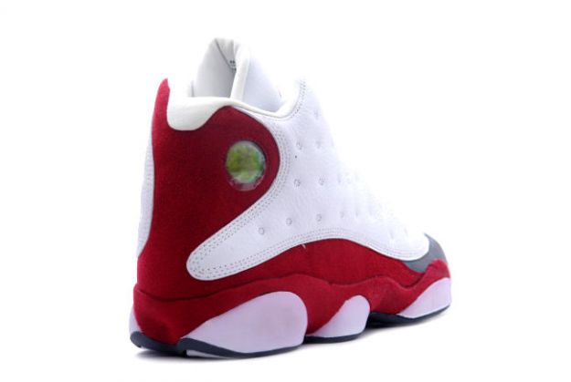 authentic air jordan 13 retro white team red flint grey shoes - Click Image to Close