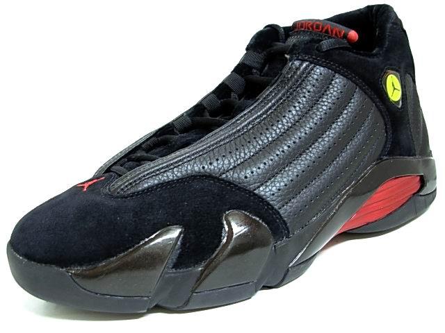 Classic Air Jordan 14 Final Last Shot Black Varsity Red Shoes - Click Image to Close