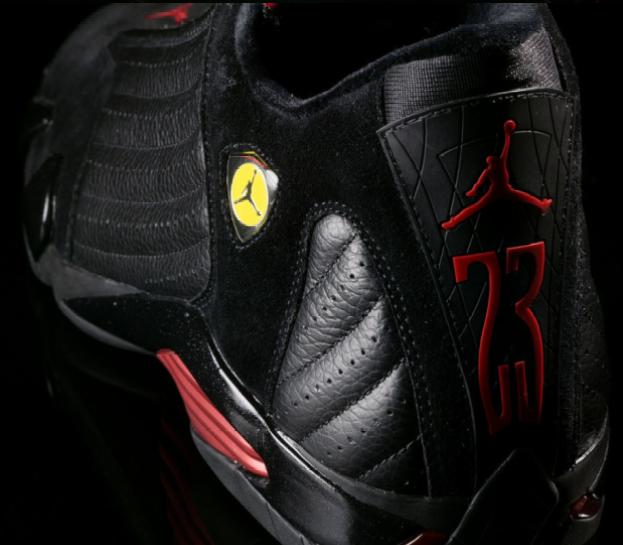 Classic Air Jordan 14 Final Last Shot Black Varsity Red Shoes