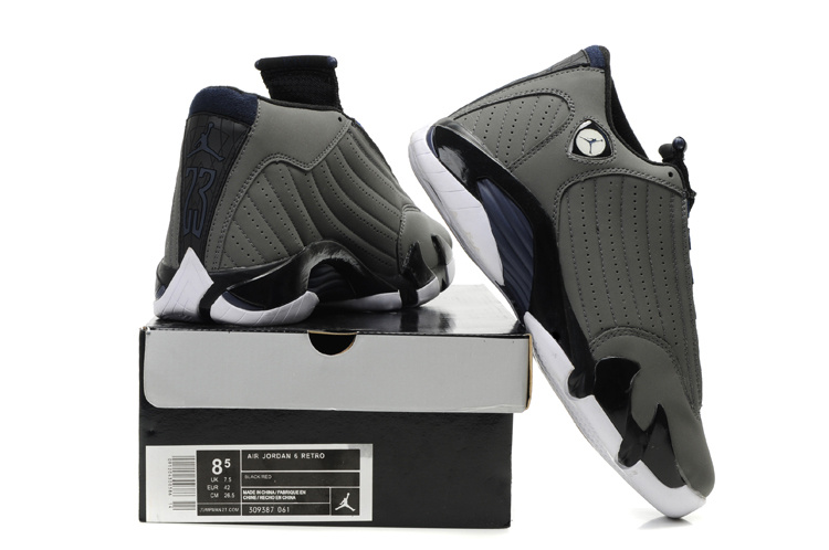 air jordan 14 retro grey white shoes