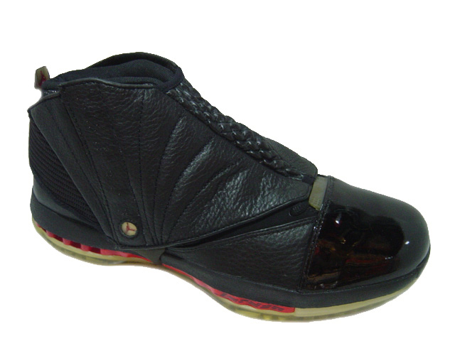 air jordan 16 black varsity red shoes