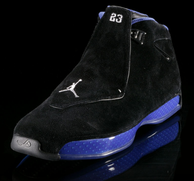 classic air jordan 18 black royal blue shoes