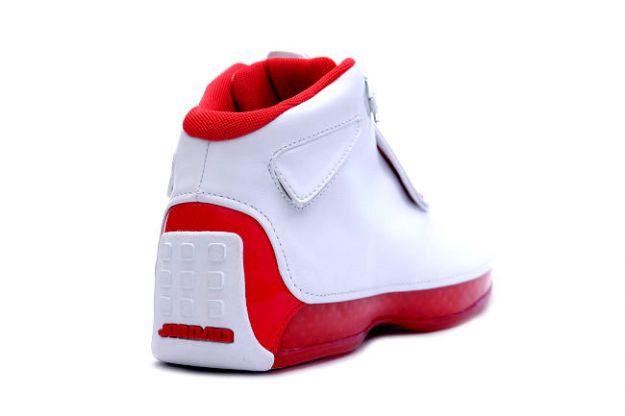 classic air jordan 18 white varsity red shoes